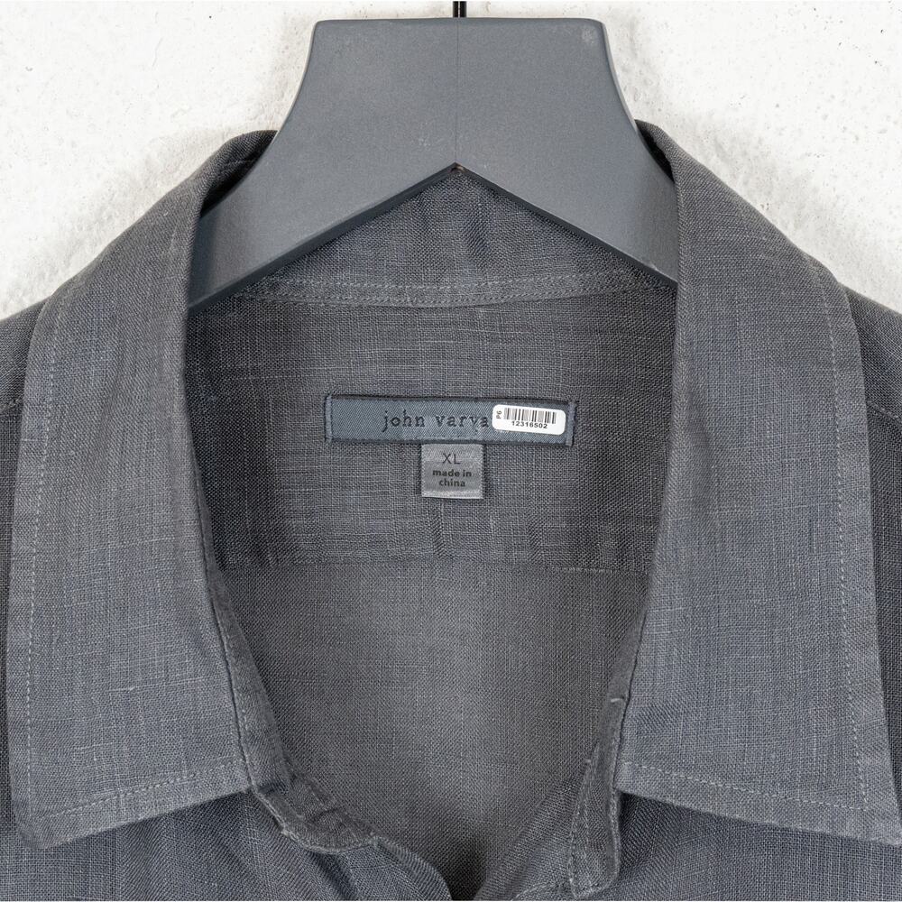 John Varvatos Collection Linen Button up Shirt in… - image 4